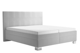 Dvojlôžko Venus v rozmere 180x200 cm, v poťahu Bravo 11 Silver, s matracmi