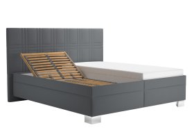 Dvojlôžko Venus v rozmere 180x200 cm, v poťahu Enjoy 22 Anthra, polohovanie hlavy