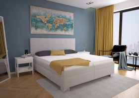 Dvojlôžko Venus v rozmere 180x200 cm, v poťahu Bravo 11 Silver, interiér