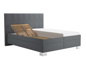 Dvojlôžko Venus v rozmere 160x200 cm, v poťahu Enjoy 22 Anthra, polohovanie hlavy