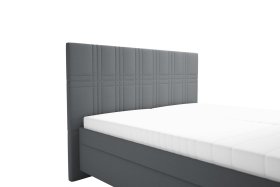 Dvojlôžko Venus v rozmere 160x200 cm, v poťahu Enjoy 22 Anthra, detail čela