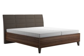 Dvojlôžko Kimmy v rozmere 180x200 cm, v poťahu Prima 6 Taupe, s matracmi