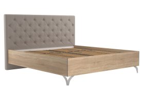 Dvojlôžko Quinn v rozmere 180x200 cm, v poťahu Prima 12 Silver, bez matracov