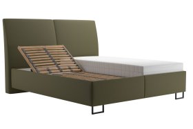 Dvojlôžko Margaret v rozmere 180x200 cm, v poťahu Prima 10 Olive, polohovanie hlavy 