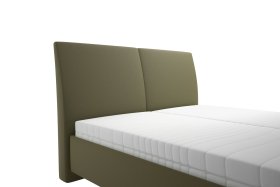Dvojlôžko Margaret v rozmere 180x200 cm, v poťahu Prima 10 Olive, detail čela 