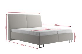 Dvojlôžko Margaret v rozmere 180x200 cm, v poťahu Matrix 2, rozmery