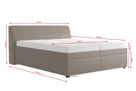 Dvojlôžko Merkúr v rozmere 180x200 cm, v poťahu Loft Taupe, rozmery