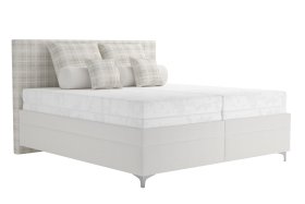 Dvojlôžko Sonia v rozmere 180x200 cm, v poťahu Savoy 21 Cream a Valencia 376-18, s vankúšikmi