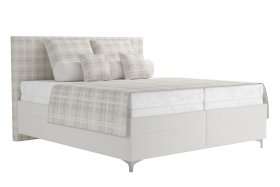 Dvojlôžko Sonia v rozmere 180x200 cm, v poťahu Savoy 21 Cream a Valencia 376-18, s prikrývkou a vankúšikmi