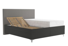 Dvojlôžko Sonia v rozmere 180x200 cm, v poťahu Aston 17 a Nero Grey, polohovanie hlavy