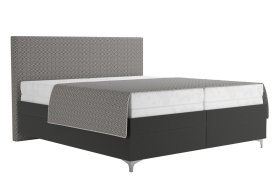 Dvojlôžko Sonia v rozmere 180x200 cm, v poťahu Aston 17 a Nero Grey, s prikrývkou