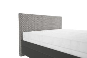 Dvojlôžko Sonia v rozmere 180x200 cm, v poťahu Aston 17 a Nero Grey, detail čela