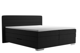Boxspring Maria v rozměru 180x200 cm, v potahu Bravo 14 Black, s topperem