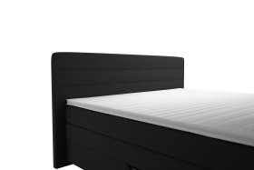 Boxspring Maria v rozmere 180x200 cm, v poťahu Bravo 14 Black, detail čela