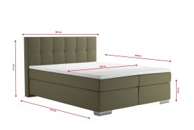 Boxspring Potenza v rozmere 160x200 cm, v poťahu Prima 10 Olive, rozmery