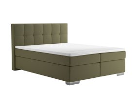 Boxspring Potenza v rozmere 160x200 cm, v poťahu Prima 10 Olive, s topperom