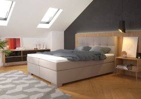 Boxspring Potenza v rozmere 160x200 cm, v poťahu Prima 12 Silver, interiér