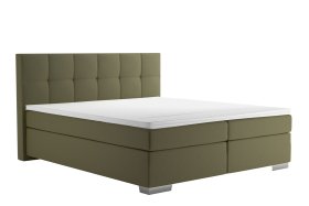 Boxspring Potenza v rozmere 180x200 cm, v poťahu Prima 10 Olive, s topperom