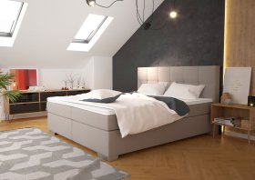 Boxspring Potenza v rozmere 180x200 cm, v poťahu Prima 12 Silver, interiér