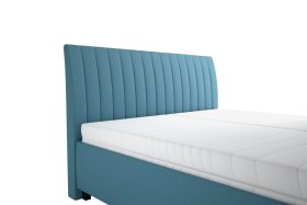 Dvojlôžko Lilibet v rozmere 180x200 cm, v poťahu Trinity 13 Azur, detail čela