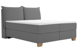 Boxspring Brisa v rozmere 180x200 cm, v poťahu Floyd Dark Grey, s topperom
