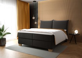 Boxspring Brisa v rozmere 180x200 cm, v poťahu Trend 17 Black, interiér