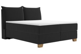 Boxspring Brisa v rozmere 180x200 cm, v poťahu Trend 17 Black, s topperom