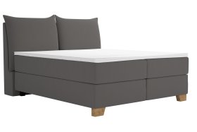 Boxspring Brisa v rozmere 180x200 cm, v poťahu Trend 15 Grey, s topperom