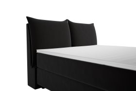 Boxspring Brisa v rozmere 180x200 cm, v poťahu Trend 17 Black, detail čela