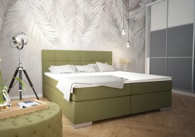 Boxspring Potenza v rozmere 180x200 cm, v poťahu Prima 10 Olive, interiér