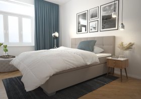 Boxspring Potenza v rozmere 180x200 cm, v poťahu Prima 12 Silver, interiér