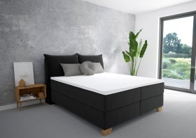 Boxspring Brisa v rozmere 180x200 cm, v poťahu Trend 17 Black, interiér