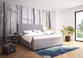 Dvojlôžko Neapol v rozmere 180x200 cm, v poťahu Salina 4005, interiér