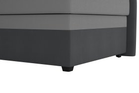 Válenda Rodrigo do pravého rohu v rozmere 90x200 cm, v poťahu Enjoy 23 Ash / Loft Grey, podnožie