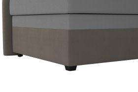 Válenda Rodrigo do pravého rohu v rozmere 90x200 cm, v poťahu Enjoy 23 Ash / Loft Coffee, podnožie