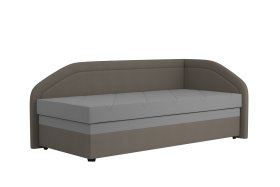 Válenda Rodrigo do pravého rohu v rozmere 90x200 cm, v poťahu Enjoy 23 Ash / Loft Coffee