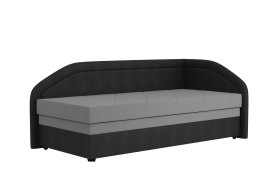 Válenda Rodrigo do pravého rohu v rozmere 90x200 cm, v poťahu Enjoy 23 Ash / Loft Black