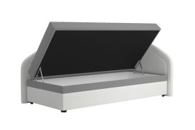 Válenda Rodrigo do pravého rohu v rozmere 90x200 cm, v poťahu Enjoy 23 Ash / Loft 1, úložný priestor