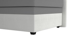 Válenda Rodrigo do ľavého rohu v rozmere 90x200 cm, v poťahu Enjoy 23 Ash / Loft 1, podnožie