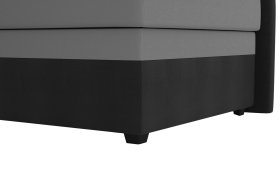 Válenda Rodrigo do ľavého rohu v rozmere 90x200 cm, v poťahu Enjoy 23 Ash / Loft Black, podnožie