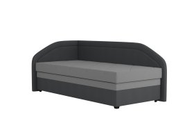 Válenda Rodrigo do ľavého rohu v rozmere 90x200 cm, v poťahu Enjoy 23 Ash / Loft Grey