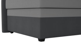 Válenda Rodrigo do ľavého rohu v rozmere 90x200 cm, v poťahu Enjoy 23 Ash / Loft Grey, podnožie