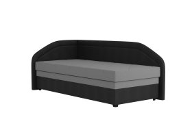 Válenda Rodrigo do ľavého rohu v rozmere 90x200 cm, v poťahu Enjoy 23 Ash / Loft Black