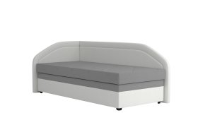 Válenda Rodrigo do ľavého rohu v rozmere 90x200 cm, v poťahu Enjoy 23 Ash / Loft 1