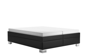 Dvojlôžko Nadia v rozmere 160x200 cm, v poťahu Loft Black, s matracmi