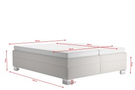 Dvojlôžko Nadia v rozmere 160x200 cm, v poťahu Savoy 21 Cream, rozmery