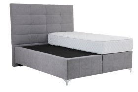 Boxspring Etna v rozmere 180x200 cm, v poťahu Enjoy 21 Grey, bez matraca