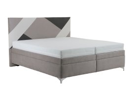 Dvojlôžko Ewa v rozmere 180x200 cm, v poťahu Savoy 91 Silver, s matracmi