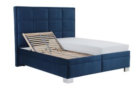 Dvojlôžko Sabrina v rozmere 180x200 cm, v poťahu Tiffany 11 Blue, polohovanie hlavy