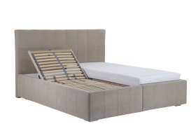 Dvojlôžko Arina v rozmere 180x200 cm, v poťahu Enjoy 2 Camel, polohovanie hlavy